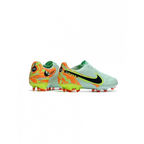 Nike Tiempo Legend 9 Elite FG Green Blue Orange Soccer Cleats