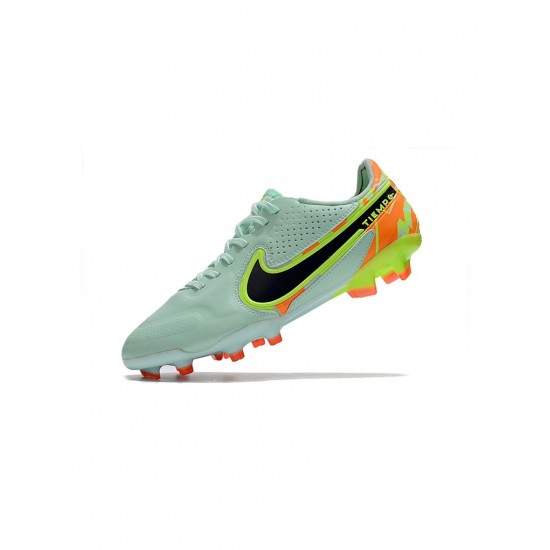 Nike Tiempo Legend 9 Elite FG Green Blue Orange Soccer Cleats