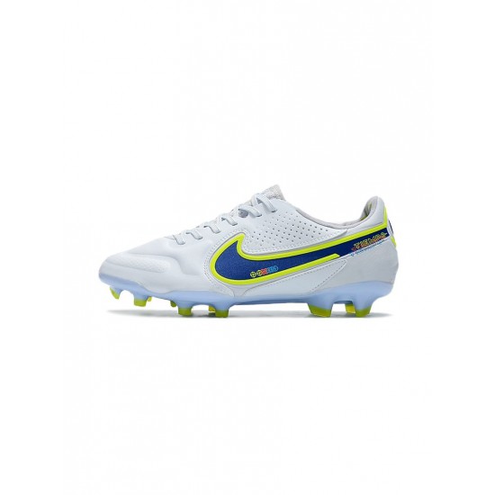 Nike Tiempo Legend 9 Elite FG Grey Dark Marine Soccer Cleats