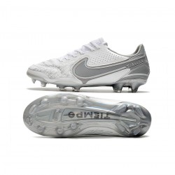 Nike Tiempo Legend 9 Elite Focus FG Dazzling White Pure White Wolf Grey Soccer Cleats