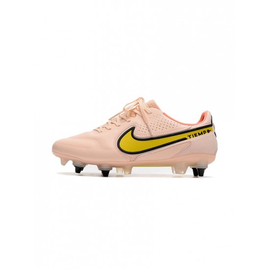 Nike Tiempo Legend 9 Elite SG Pro Guava Ice Yellow Strike Sunset Glow Soccer Cleats