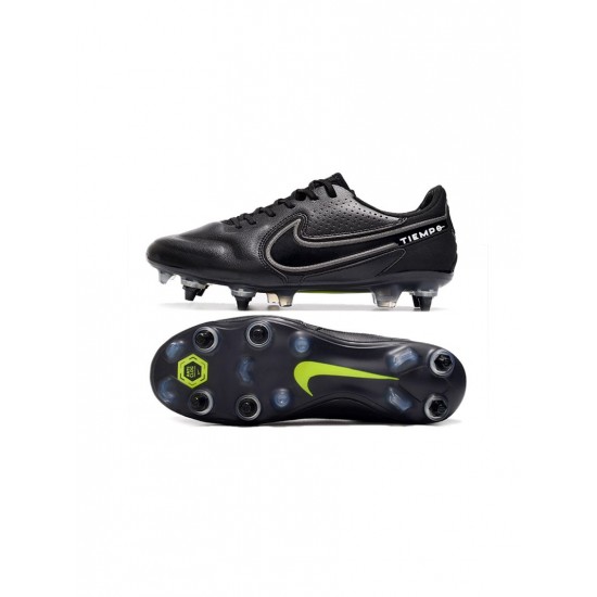 Nike Tiempo Legend 9 Elite SG Pro Black Grey White Soccer Cleats