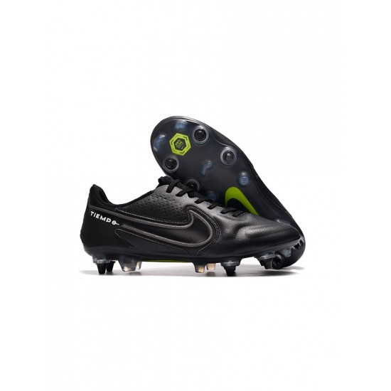 Nike Tiempo Legend 9 Elite SG Pro Black Grey White Soccer Cleats