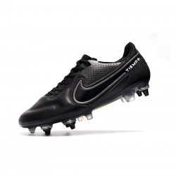 Nike Tiempo Legend 9 Elite SG Pro Black Grey White Soccer Cleats