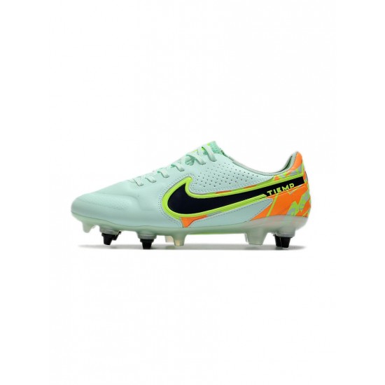 Nike Tiempo Legend 9 Elite SG Pro Green Blue Orange Soccer Cleats