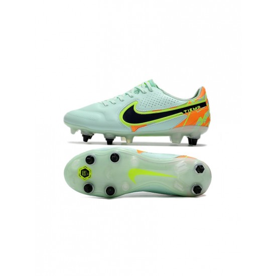 Nike Tiempo Legend 9 Elite SG Pro Green Blue Orange Soccer Cleats