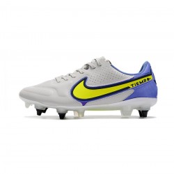 Nike Tiempo Legend 9 Elite SG Pro Grey Fog Volt Sapphire Soccer Cleats