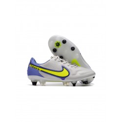 Nike Tiempo Legend 9 Elite SG Pro Grey Fog Volt Sapphire Soccer Cleats