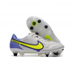 Nike Tiempo Legend 9 Elite SG Pro Grey Fog Volt Sapphire Soccer Cleats