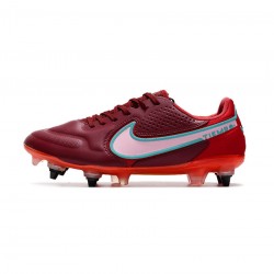 Nike Tiempo Legend 9 Elite SG Pro Team Red White Mystic Hibiscus Soccer Cleats