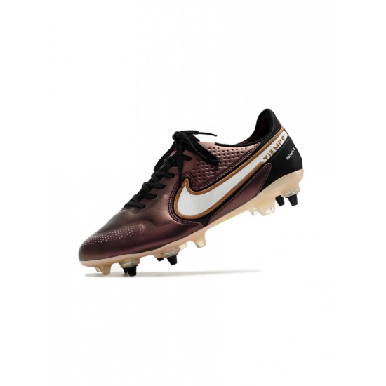 Nike Tiempo Legend 9 Elite SG Pro Space Purple White Off Noir Pink Blast Soccer Cleats