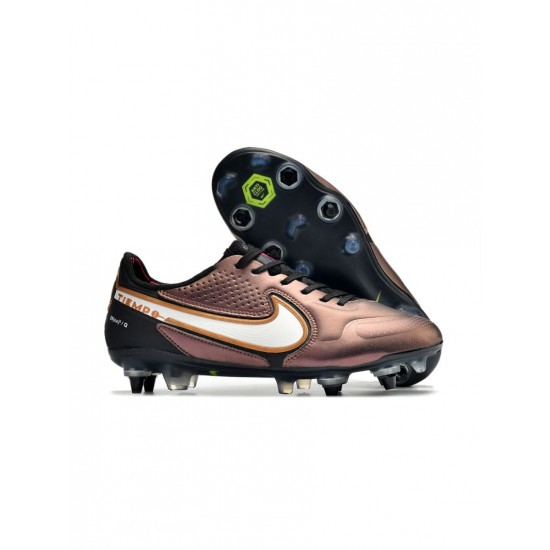 Nike Tiempo Legend 9 Elite SG Purple White Off Noir Pink Blast Soccer Cleats