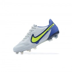 Nike Tiempo Legend 9 FG Recharge Pack Grey Fog Volt Sapphire Soccer Cleats
