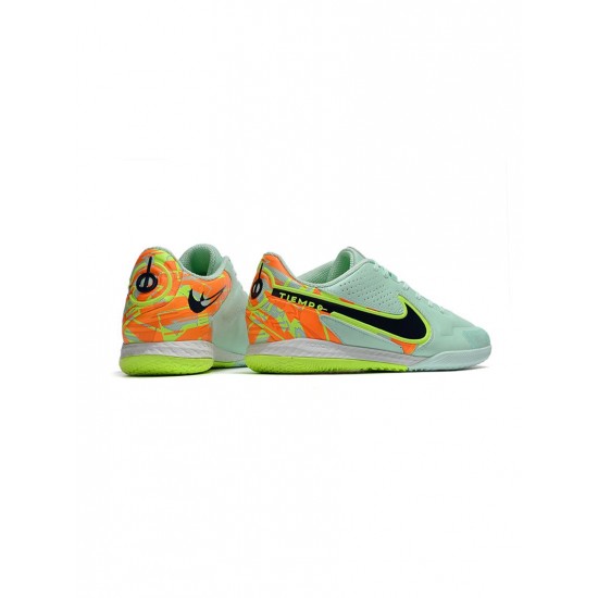 Nike Tiempo Legend 9 Pro IC Soccer Shoes Green Blue Orange Soccer Cleats