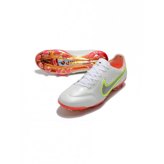 Nike Tiempo Legend Iv Elite FG White Black Bright Crimson Pink Blast Soccer Cleats