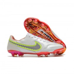 Nike Tiempo Legend Iv Elite FG White Black Bright Crimson Pink Blast Soccer Cleats