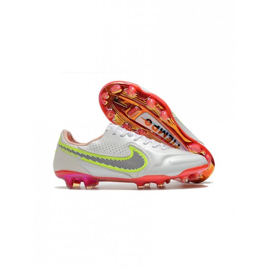 Nike Tiempo Legend Iv Elite FG White Black Bright Crimson Pink Blast Soccer Cleats