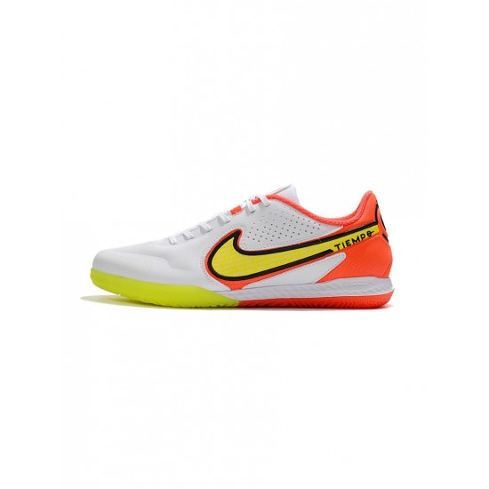 Nike Tiempo Legend Iv Elite IC White Volt Bright Crimson Soccer Cleats