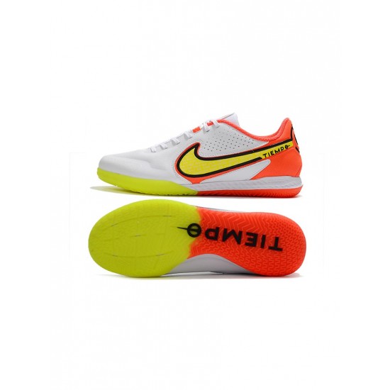 Nike Tiempo Legend Iv Elite IC White Volt Bright Crimson Soccer Cleats