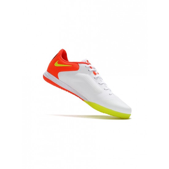 Nike Tiempo Legend Iv Elite IC White Volt Bright Crimson Soccer Cleats