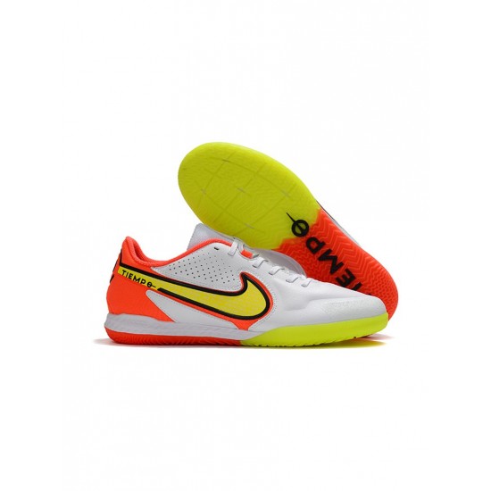 Nike Tiempo Legend Iv Elite IC White Volt Bright Crimson Soccer Cleats