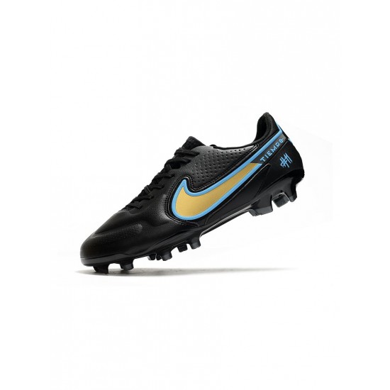 Nike Tiempo Legend Ix Elite FG Blue Black Gold  Soccer Cleats