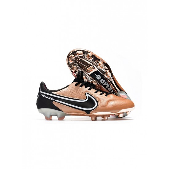 Nike Tiempo Legend Ix Elite FG Firm Ground Metallic Copper Black Soccer Cleats