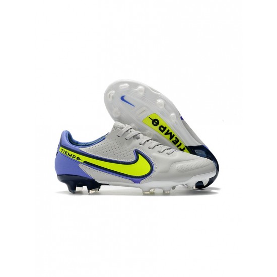 Nike Tiempo Legend Ixelite FG Grey Fog Sapphire Volt Soccer Cleats