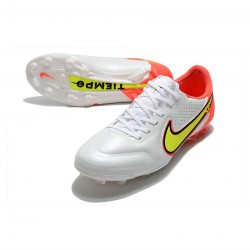 Nike Tiempo Legend Ix Elite FG White Volt Bright Crimson Soccer Cleats