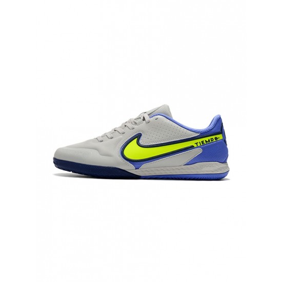 Nike Tiempo Legend Ix Elite IC Grey Fog Volt Sapphire Soccer Cleats