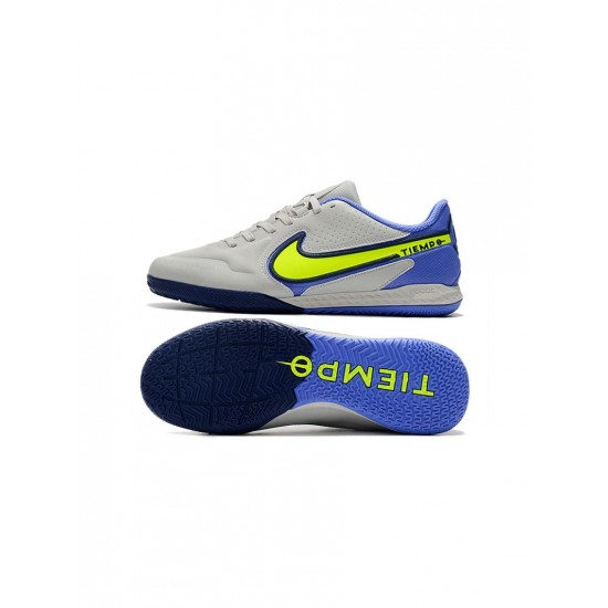 Nike Tiempo Legend Ix Elite IC Grey Fog Volt Sapphire Soccer Cleats