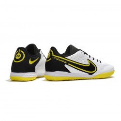 Nike Tiempo Legend Ix Elite IC White Dark Smoke Grey Black Yellow Strike Soccer Cleats