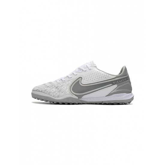 Nike Tiempo Legend Ix Elite TF Dazzling White Pure Wolf Grey Soccer Cleats