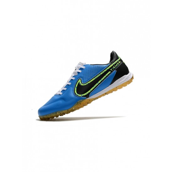 Nike Tiempo Legend Ix Elite TF Photo Blue Neon Yellow Black Soccer Cleats