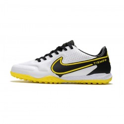 Nike Tiempo Legend Ix Elite TF White Dark Smoke Grey Black Yellow Soccer Cleats