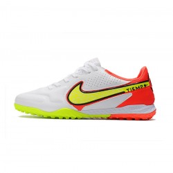 Nike Tiempo Legend Ix Elite TF White Volt Bright Crimson Soccer Cleats