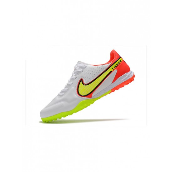 Nike Tiempo Legend Ix Elite TF White Volt Bright Crimson Soccer Cleats