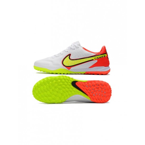 Nike Tiempo Legend Ix Elite TF White Volt Bright Crimson Soccer Cleats