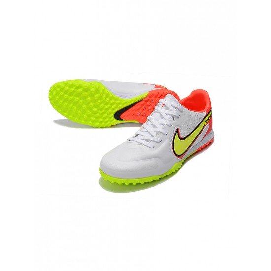 Nike Tiempo Legend Ix Elite TF White Volt Bright Crimson Soccer Cleats