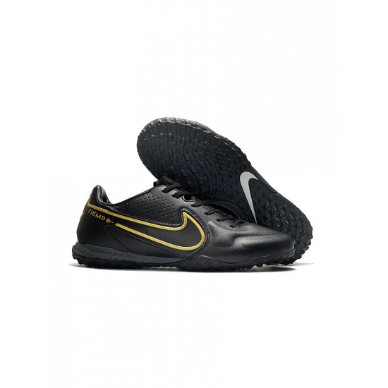 Nike Tiempo React Legend 9 Pro TF Shadow Black Metallic Dark Grey Anthracite Soccer Cleats