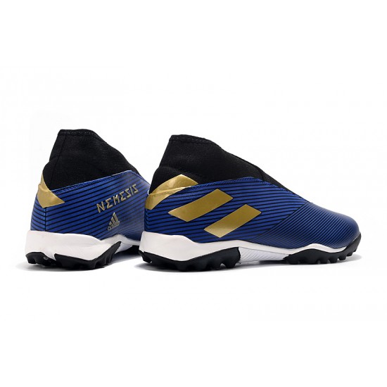 Adidas Nemeziz 19.3 Laceless TF Blue Black Gold 39-45