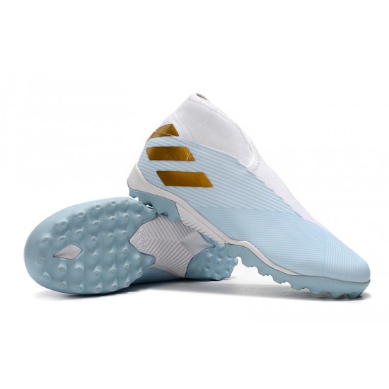 Adidas Nemeziz 19.3 Laceless TF Blue White Gold 39-45