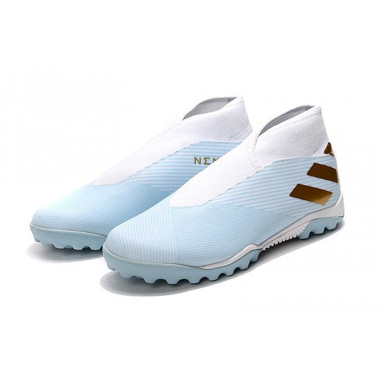 Adidas Nemeziz 19.3 Laceless TF Blue White Gold 39-45