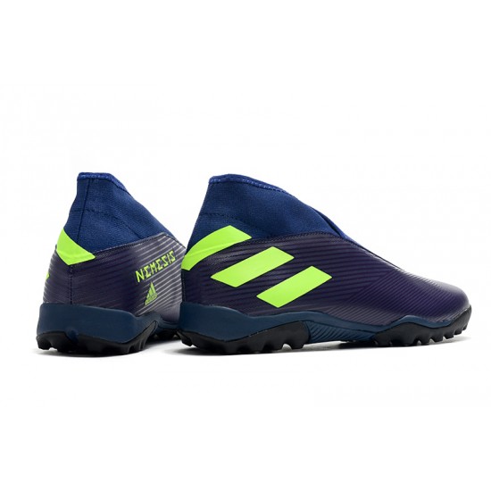 Adidas Nemeziz 19.3 Laceless TF Purple Green 39-45