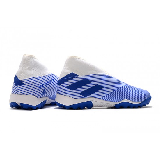 Adidas Nemeziz 19.3 Laceless TF White Blue 39-45