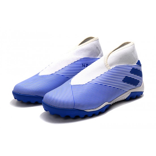 Adidas Nemeziz 19.3 Laceless TF White Blue 39-45