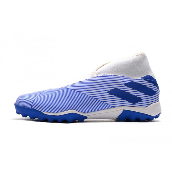 Adidas Nemeziz 19.3 Laceless TF White Blue 39-45