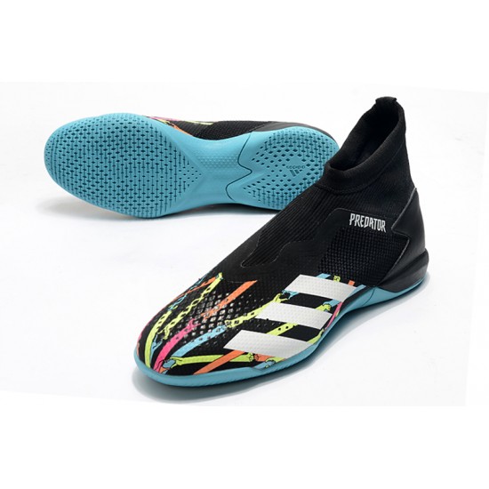 Adidas Predator 20.3 Laceless IN Black Blue White 39-45