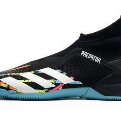 Adidas Predator 20.3 Laceless IN Black Blue White 39-45