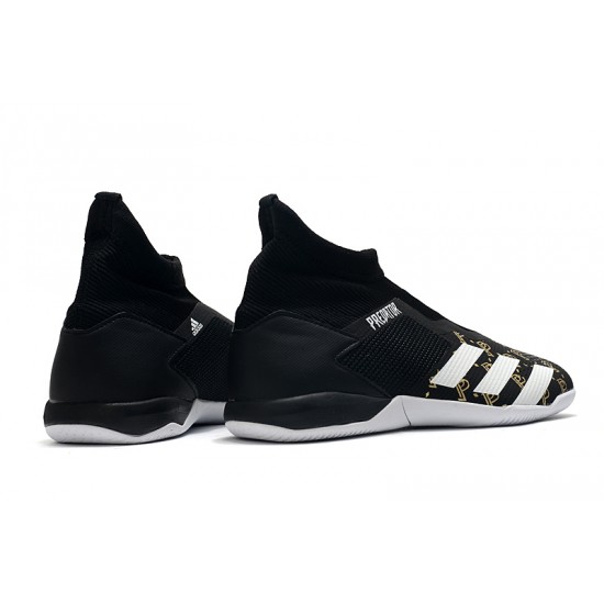 Adidas Predator 20.3 Laceless IN Black Gold White 39-45